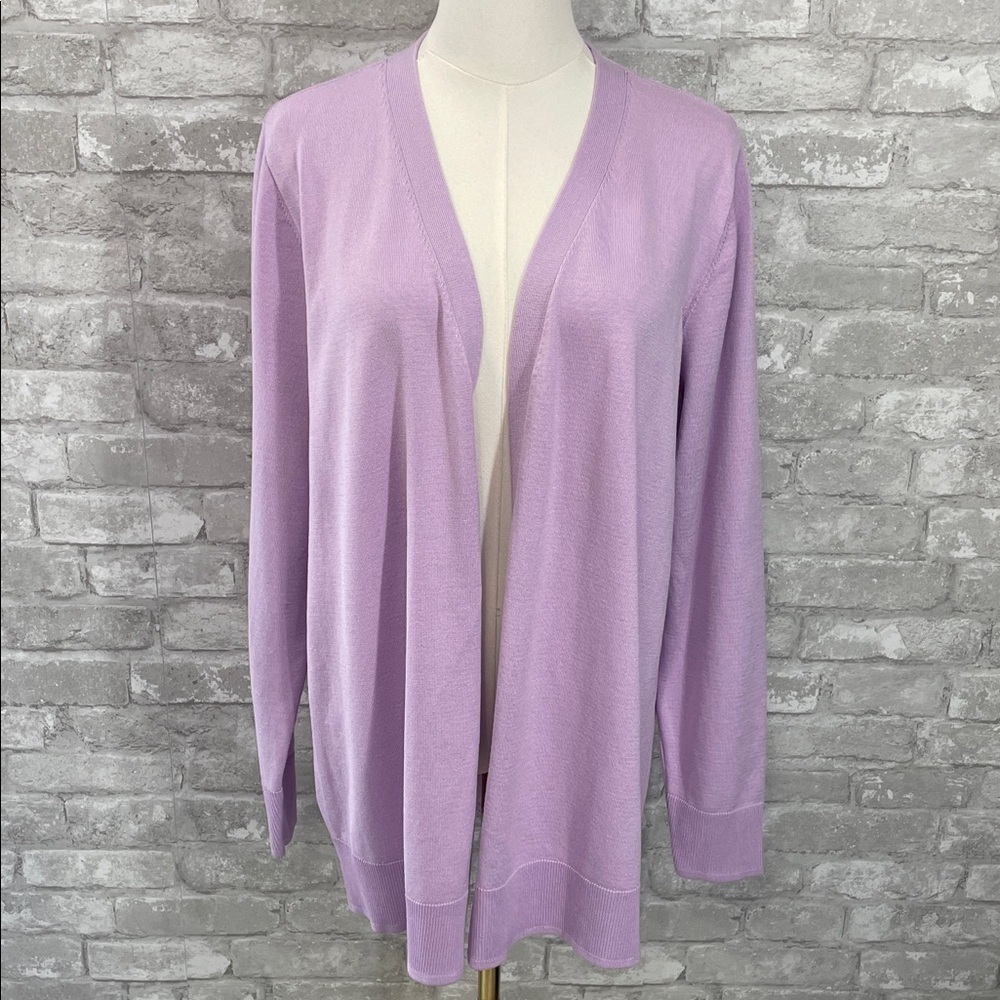 Lane Bryant Lilac Open-Front Cardigan